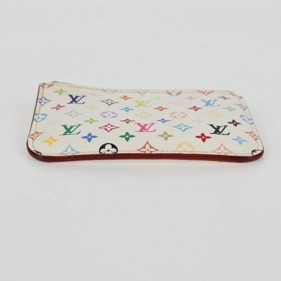 LOUIS VUITTON Monogram Multicolor Pochette Cles NM White M93734 LV Auth 132775V - Picture 5 of 12